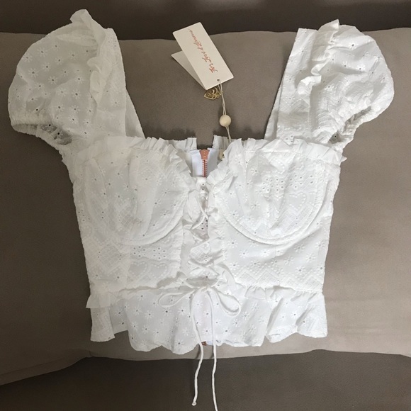 ‼️SOLD‼️ For Love and Lemons Charlotte Blouse - Picture 2 of 5